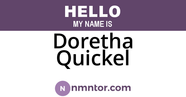 Doretha Quickel
