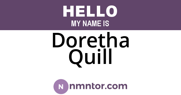 Doretha Quill