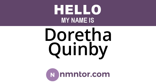 Doretha Quinby