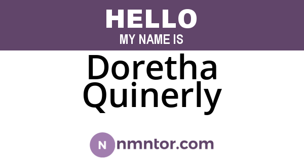 Doretha Quinerly