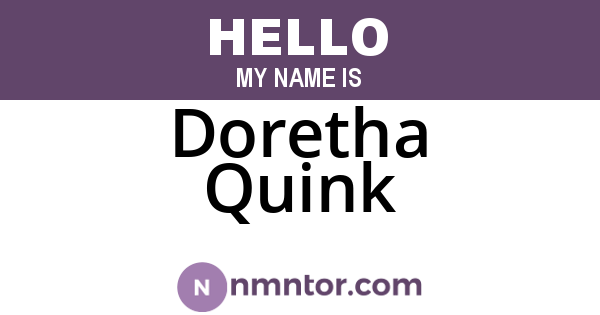 Doretha Quink