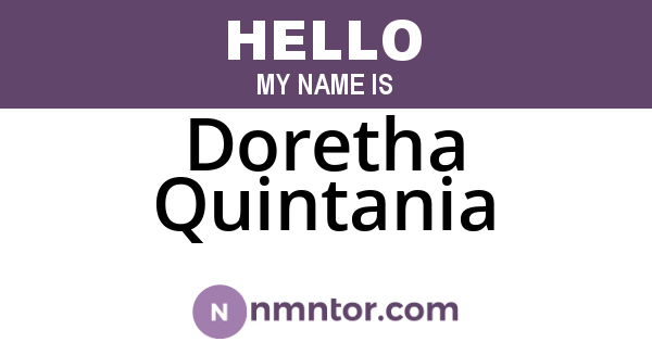 Doretha Quintania