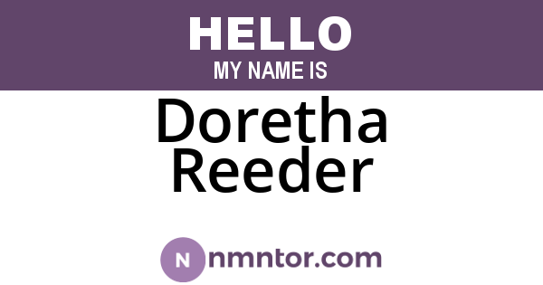 Doretha Reeder