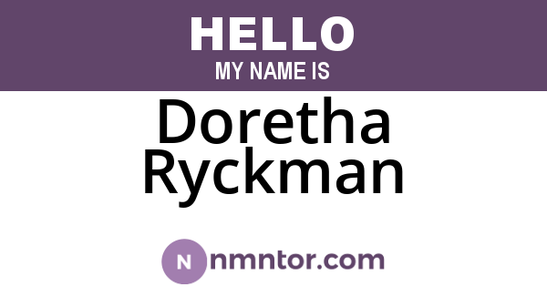 Doretha Ryckman