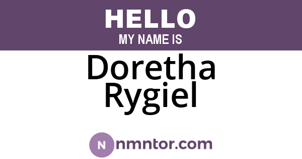 Doretha Rygiel