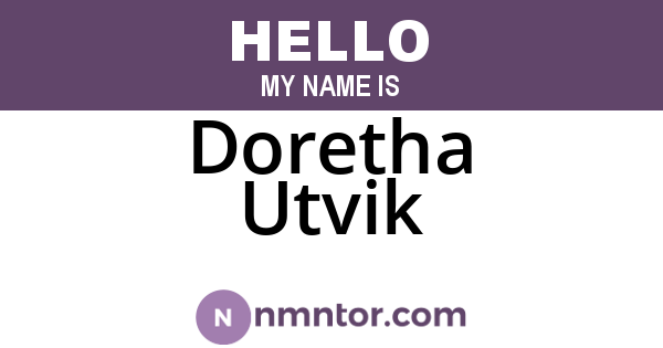 Doretha Utvik