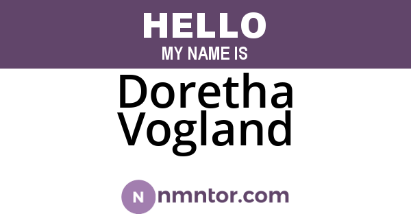 Doretha Vogland