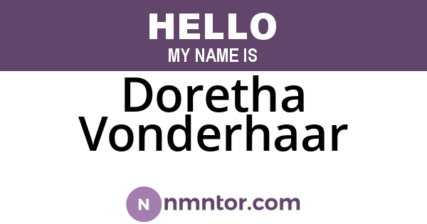 Doretha Vonderhaar