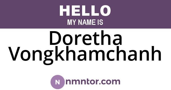 Doretha Vongkhamchanh