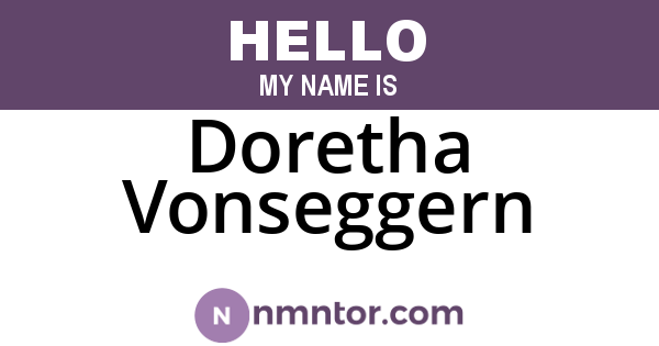 Doretha Vonseggern
