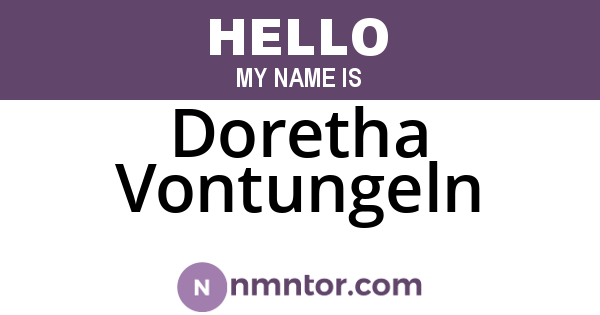 Doretha Vontungeln