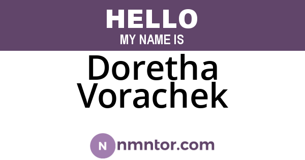 Doretha Vorachek