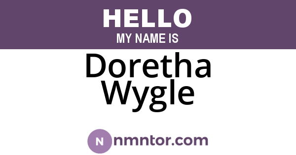Doretha Wygle