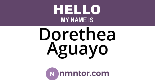 Dorethea Aguayo
