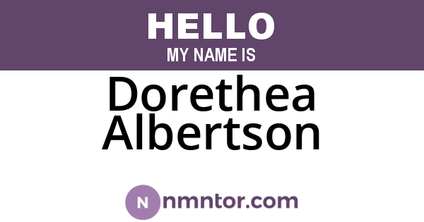 Dorethea Albertson