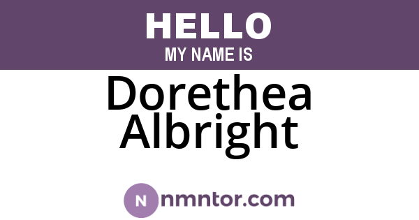 Dorethea Albright