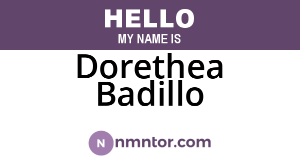 Dorethea Badillo