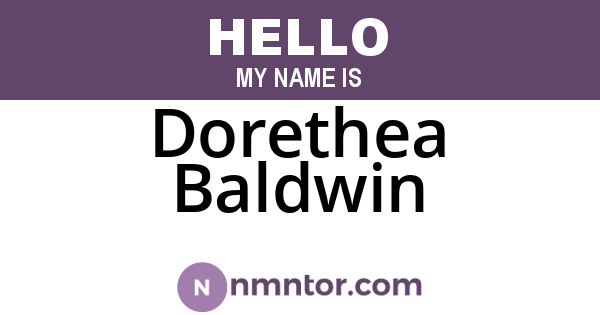 Dorethea Baldwin
