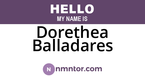 Dorethea Balladares