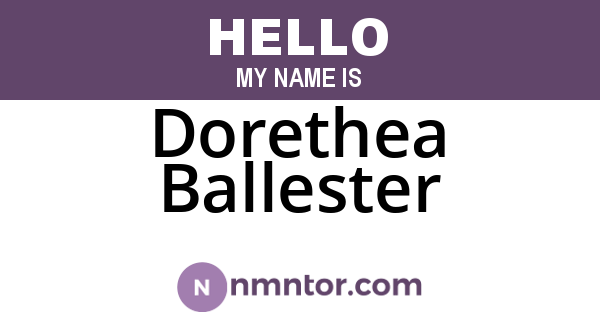 Dorethea Ballester