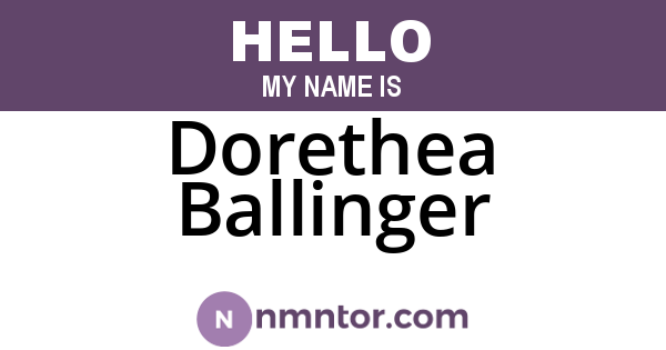 Dorethea Ballinger