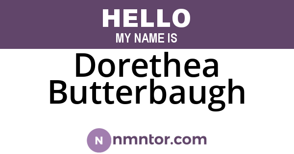Dorethea Butterbaugh