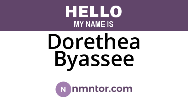 Dorethea Byassee