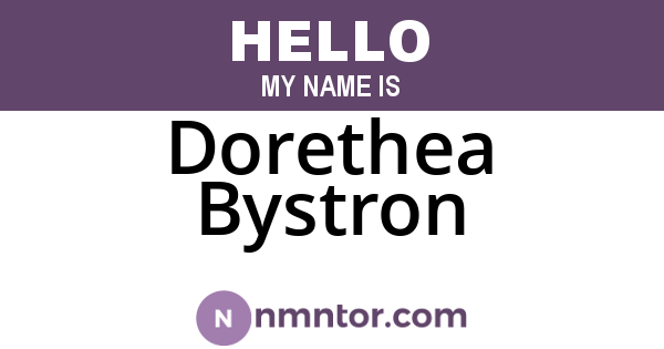 Dorethea Bystron