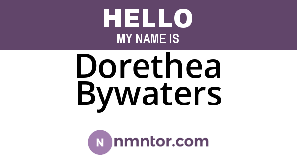 Dorethea Bywaters