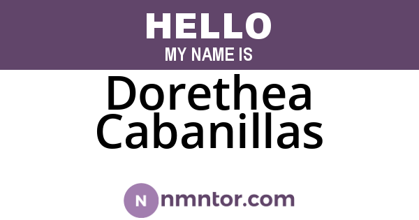Dorethea Cabanillas