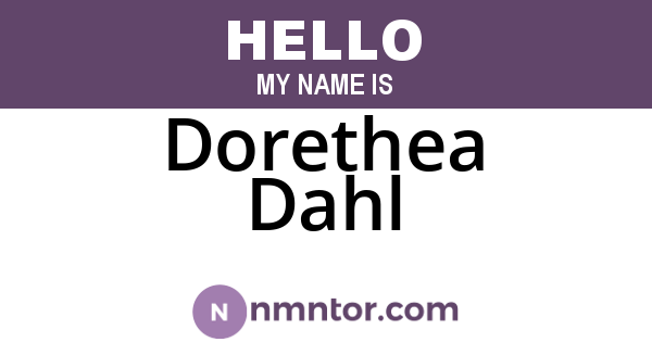 Dorethea Dahl