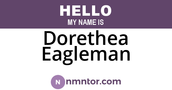 Dorethea Eagleman