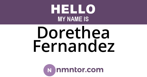 Dorethea Fernandez