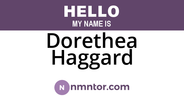 Dorethea Haggard