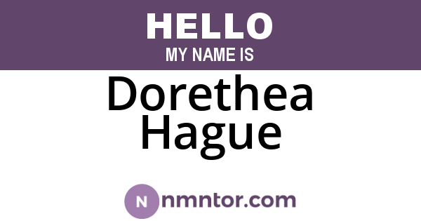Dorethea Hague
