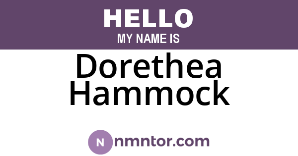 Dorethea Hammock