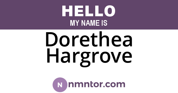 Dorethea Hargrove