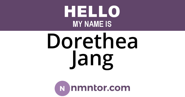 Dorethea Jang