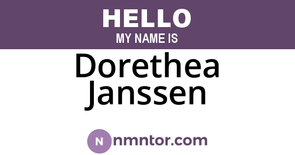 Dorethea Janssen