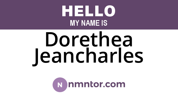 Dorethea Jeancharles
