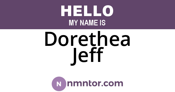 Dorethea Jeff