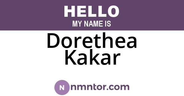 Dorethea Kakar