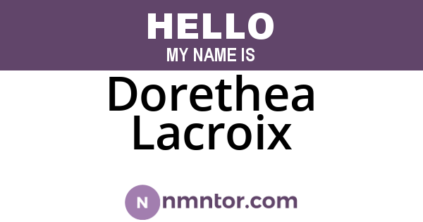 Dorethea Lacroix