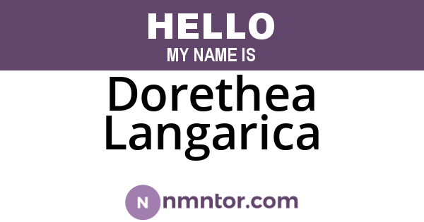 Dorethea Langarica