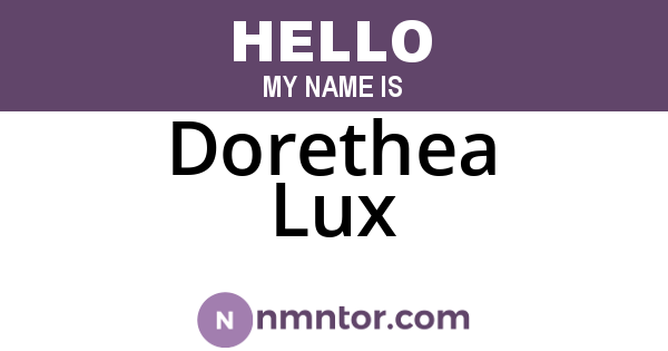 Dorethea Lux