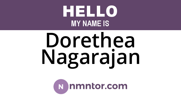Dorethea Nagarajan