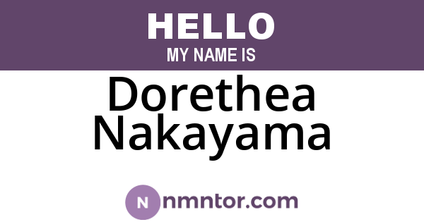 Dorethea Nakayama