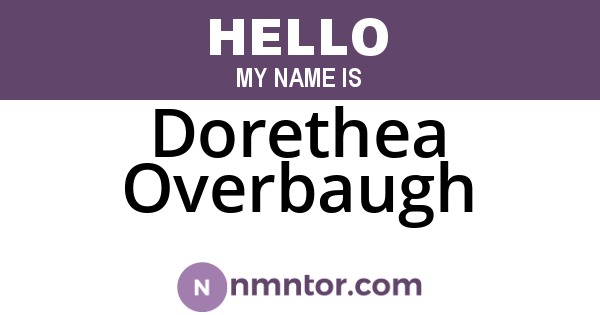 Dorethea Overbaugh