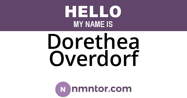 Dorethea Overdorf