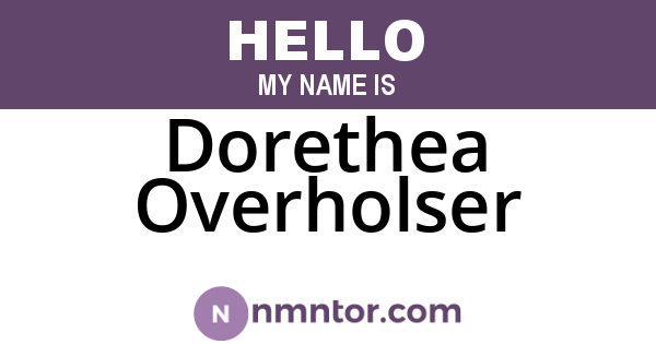 Dorethea Overholser